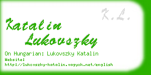 katalin lukovszky business card